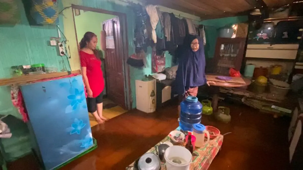 Kondisi rumah warga di Sampit kebanjiran.Miftah/kaltengpos.jawapos.com