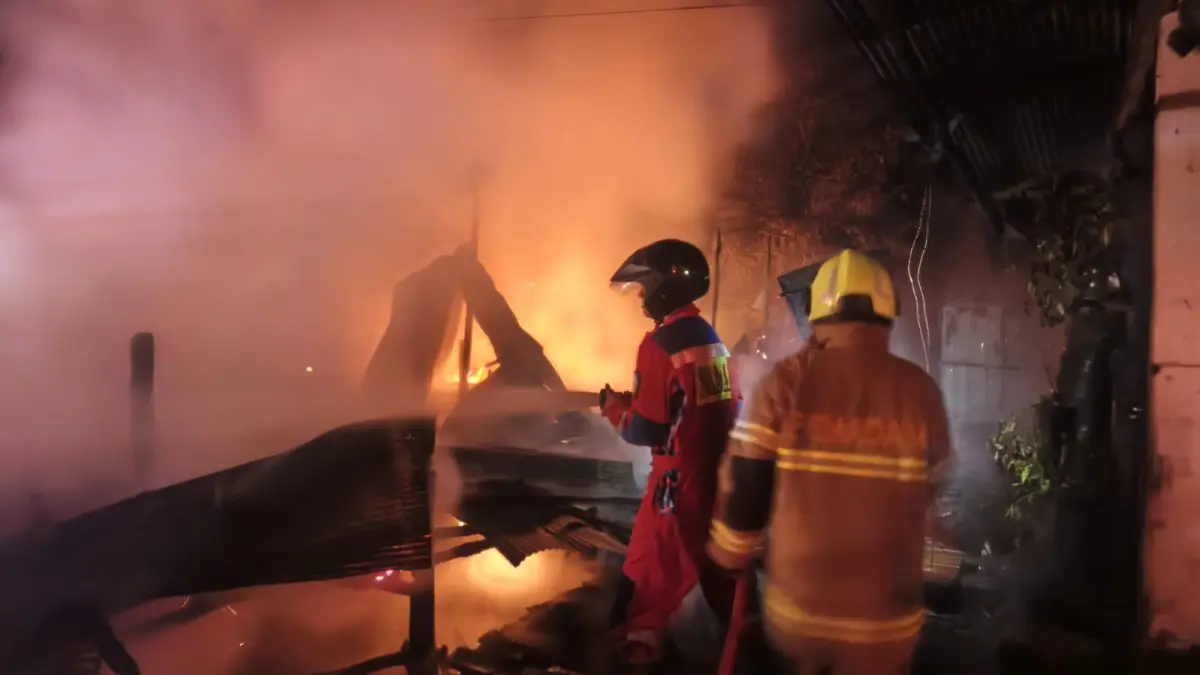 Kebakaran rumah di lingkar selatan Sampit.BPBD