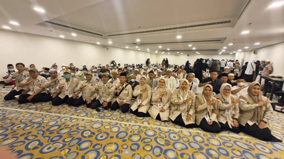 Petugas bersama jemaah haji Kalteng sudah berada di Mekkah bersiap menghadapi puncak ibadah haji. &nbsp;Kemenhaj Kalteng