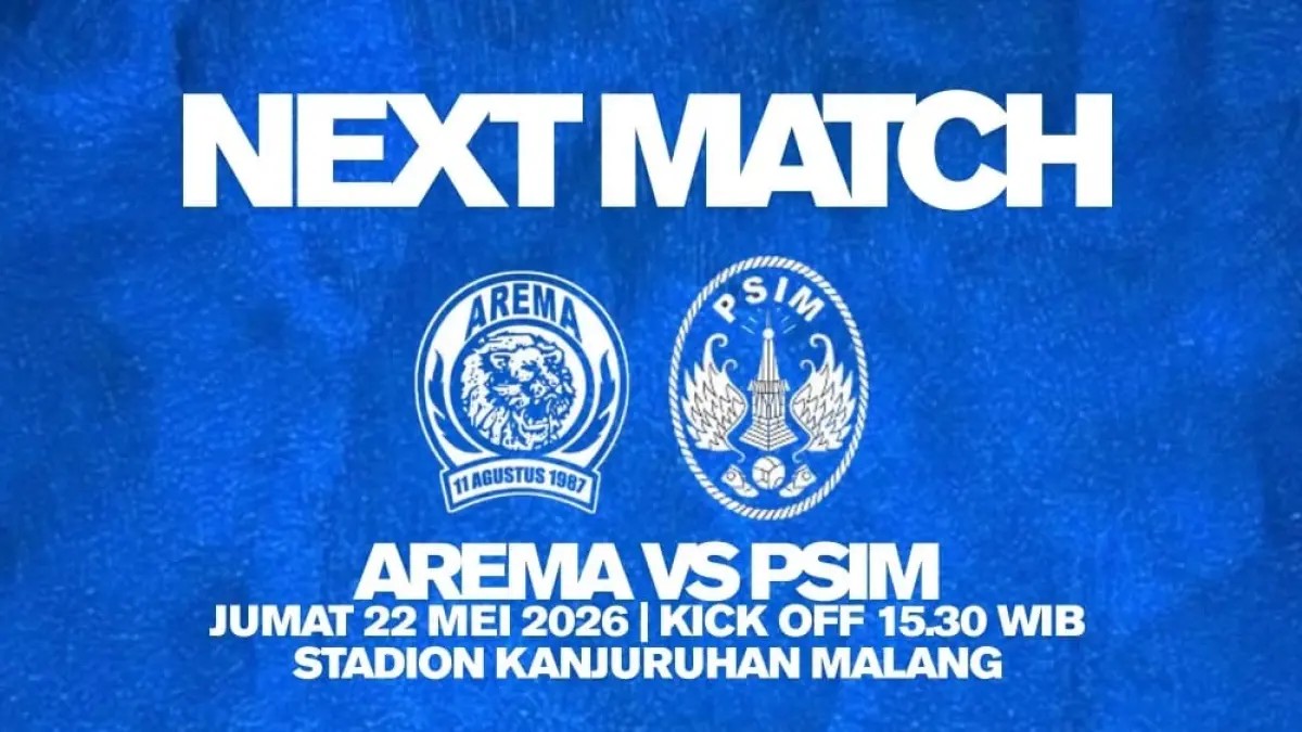 Arema FC bersiap menjajal kekuatan PSIM Yogyakarta di Stadion Kanjuruhan pada pekan terakhir BRI Super League musim 2025-2026, Jumat (22/5/2026) sore WIB. (Sumber: Instagram @aremabelieve) 