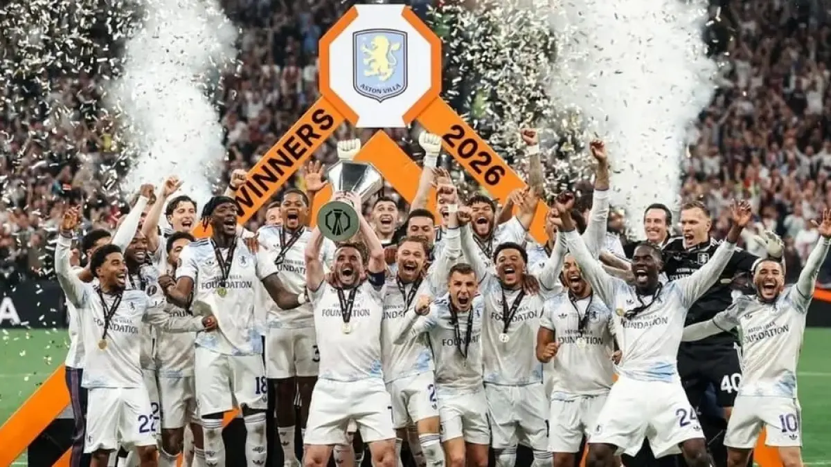 Aston Villa akhirnya berhak menyandang status kampiun Liga Europa musim 2025-2026 usai mengalahkan wakil Jerman Freiburg 3-0 di laga pamungkas yang digelar di Tupras Stadyumu, Kamis (21/5/2026) dini hari WIB. (Sumber: Instagram @astonvilla)