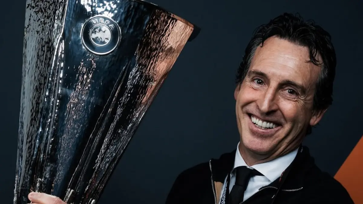 Kesuksesan Aston Villa menjuarai Liga Europa 2025/2026 disaksikan langsung salag satu pendukung setianya, Pangeran William. Dengan pencapaian ini, Unai Emery juga mencatat Sejarah menyamai rekor beberapa pelatih elite. (Sumber: Instagram @astonvilla)