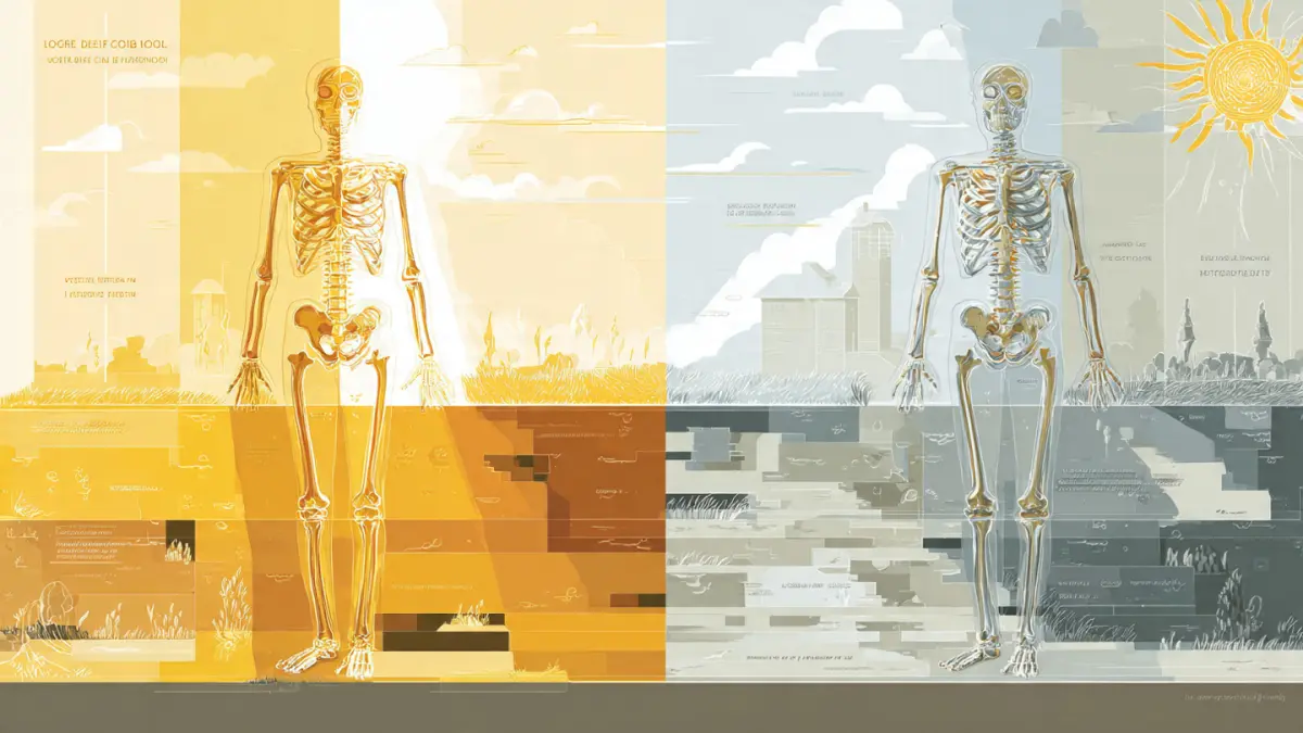 Ilustrasi kekurangan vitamin D.