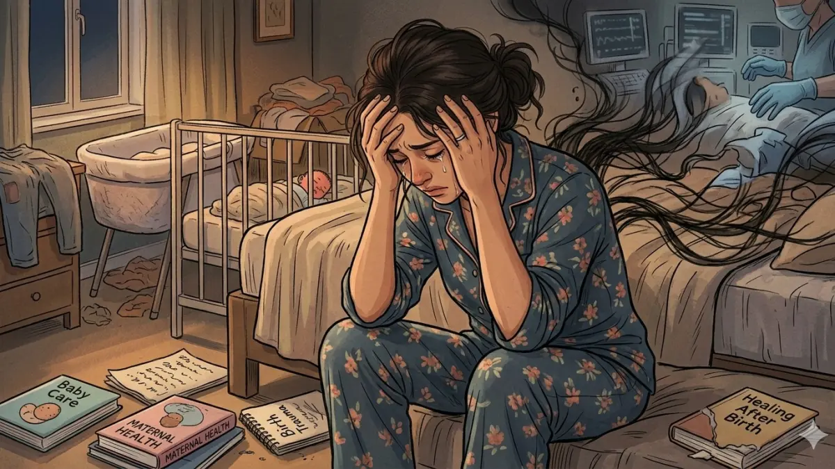 Ilustrasi trauma pascamelahirkan 