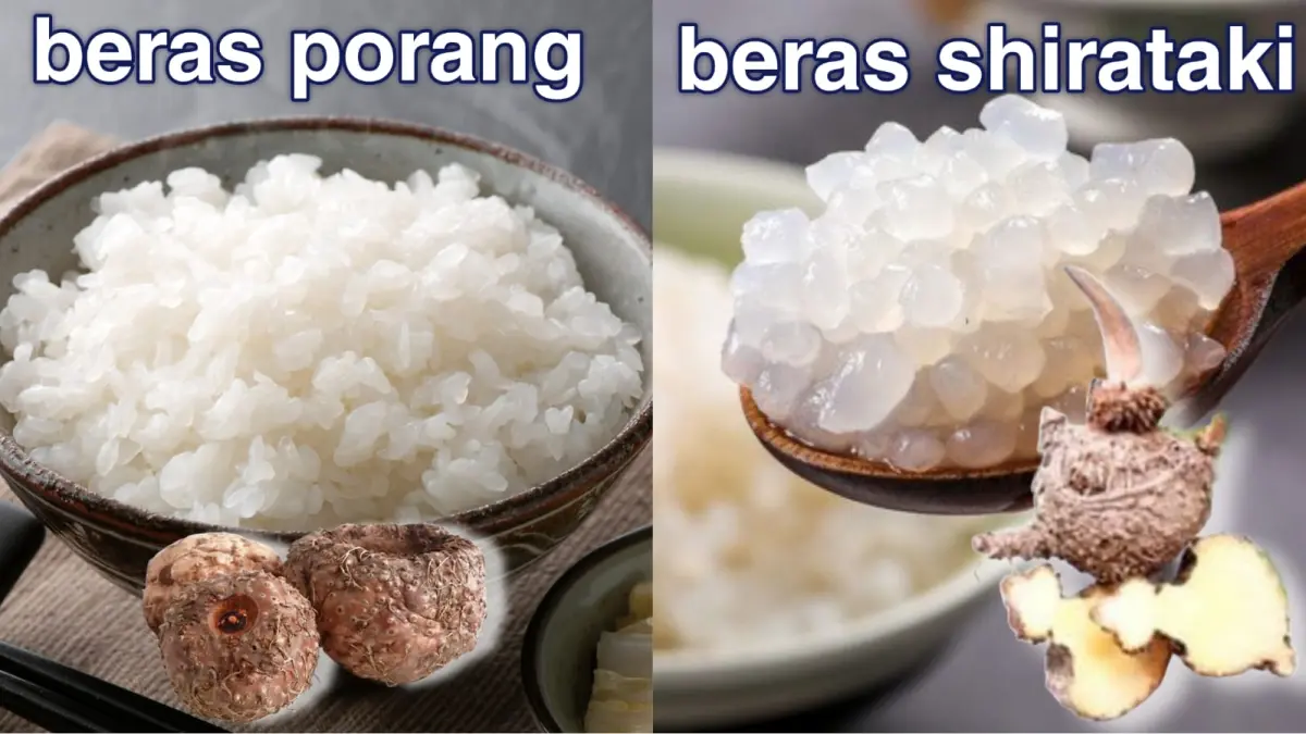Beras porang dan beras shirataki