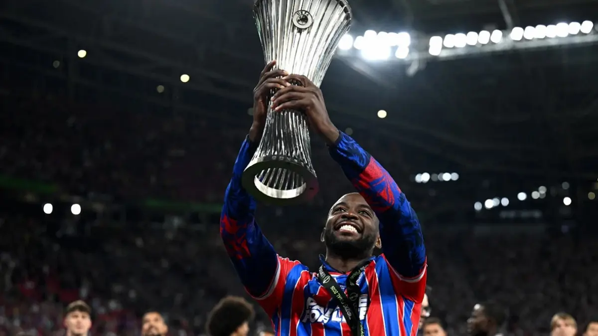 Wakil Inggris Crystal Palace akhirnya menyabet gelar kampiun UEFA Europa Conference League 2026 usai menang 1-0 atas Rayo Vallecano berkat gol memata wayang Jean-Philippe Mateta. (Sumber: REUTERS/Annegret Hilse)