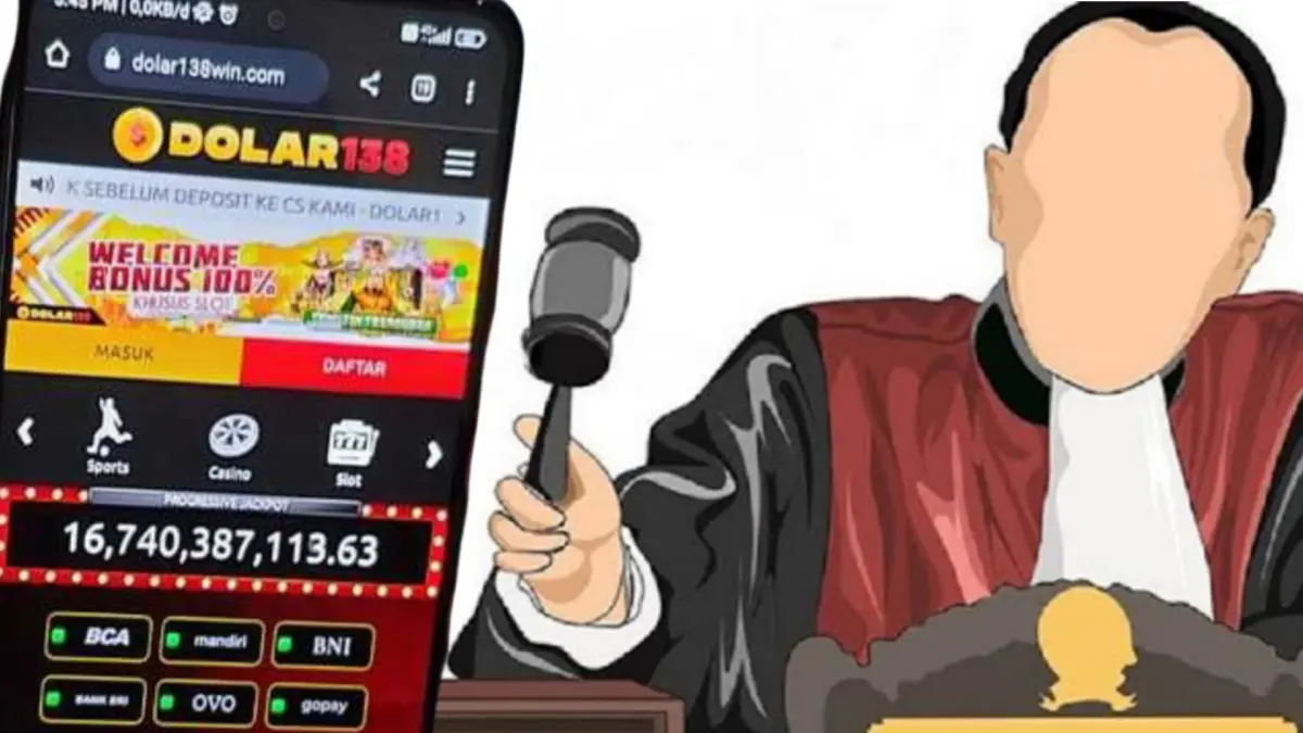 Ilustrasi hakim terima suap.