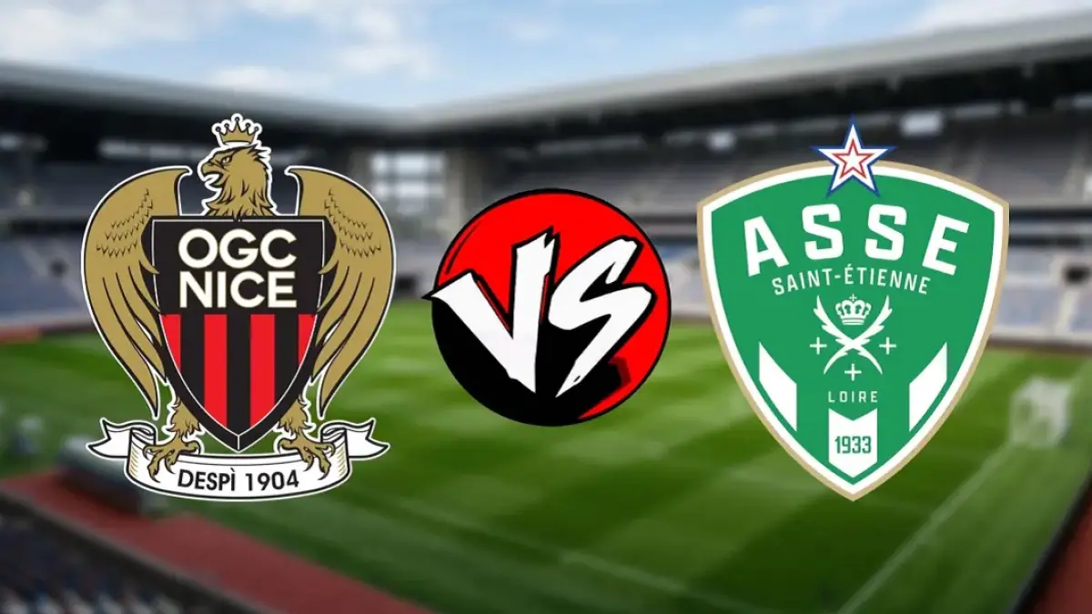 OGC Nice dan Saint-Etienne akan Kembali beradu kekuatan di Stadion Allianz Riviera pa leg kedua final promosi degradasi Ligue 1, Sabtu (30/5/2026) dini hari WIB. (Sumber: footix.fr)
