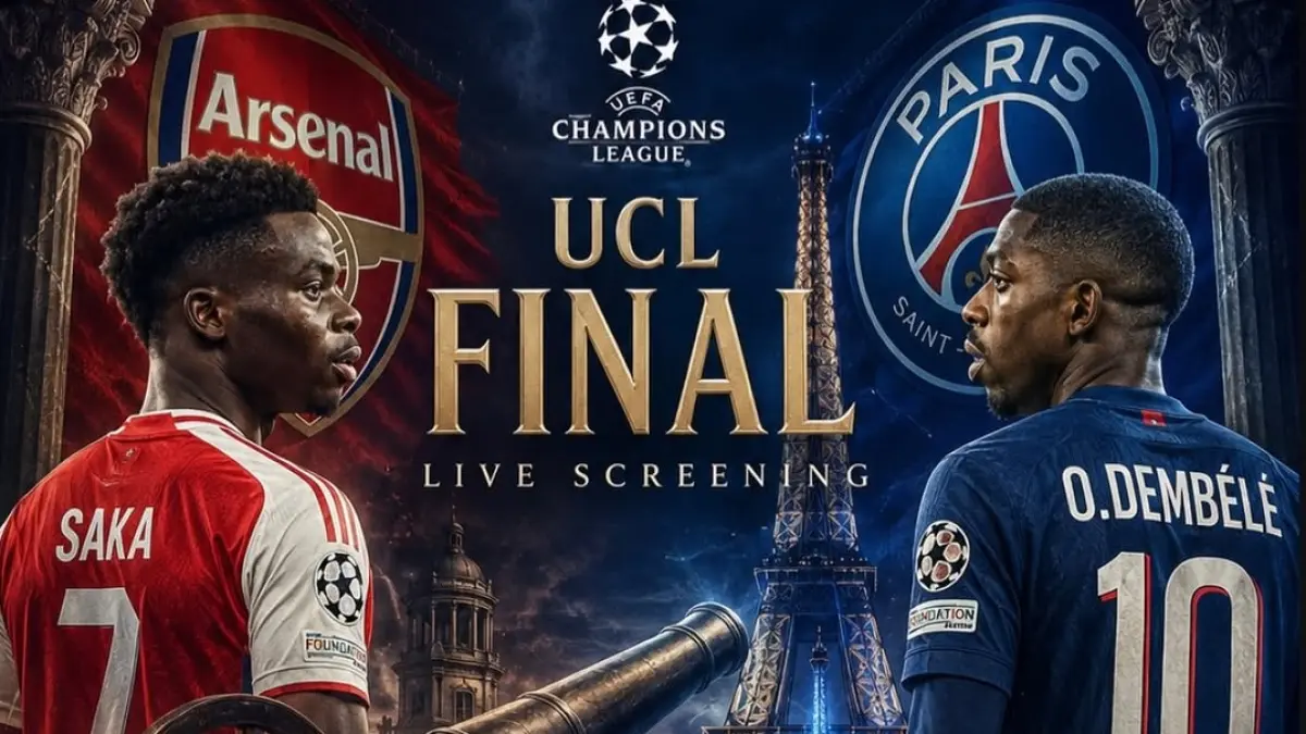 PSG dan Arsenal akan saling bentrok di Puskas Arena, Budapest memperebutkan trofi UEFA Champions League (UCL) 2025-2026, Sabtu (30/5/2026) malam WIB. (Sumber: Instagram @calciocharcha dan kasakai.in) 