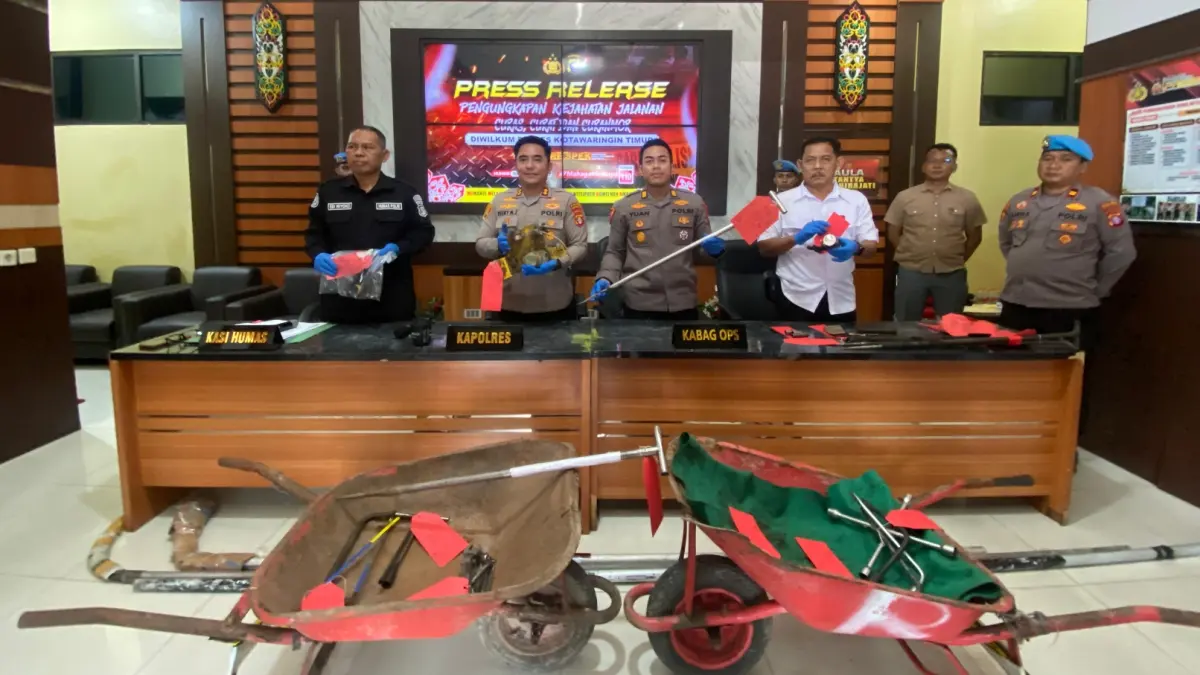 Rilis kejahatan di wilayah hukum Polres Kotim.(Miftah/kaltengpos.jawapos.com)