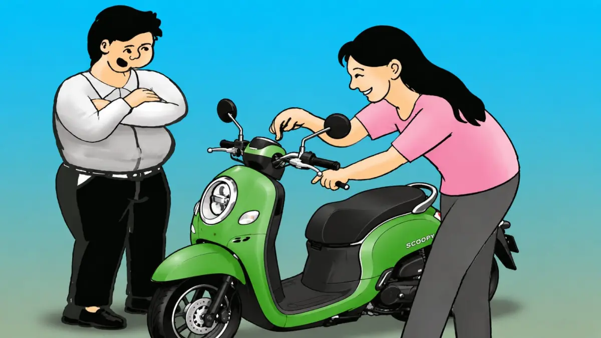 Ilustrasi motor digadai