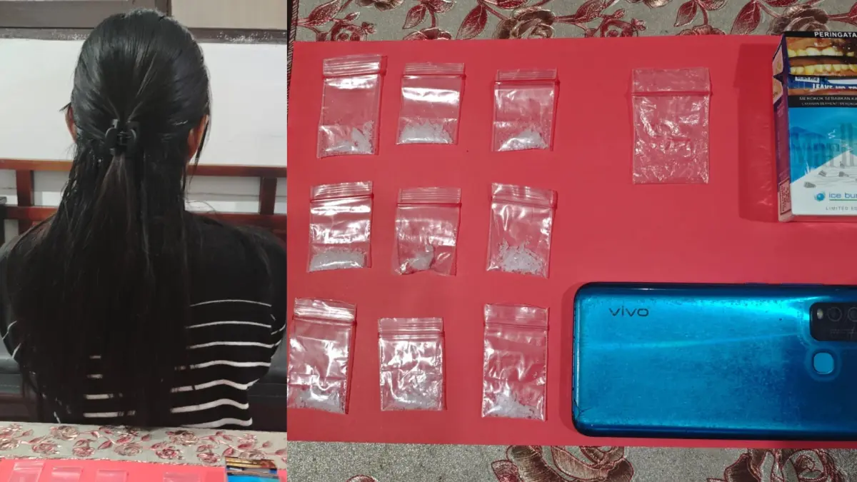 Pelaku dan barang bukti narkoba. Humas