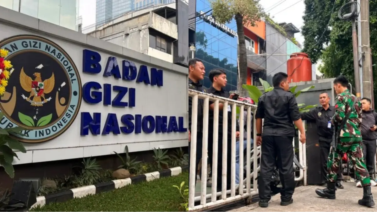 Proses penggeledahan kantor BGN oleh Kejagung. Facebook