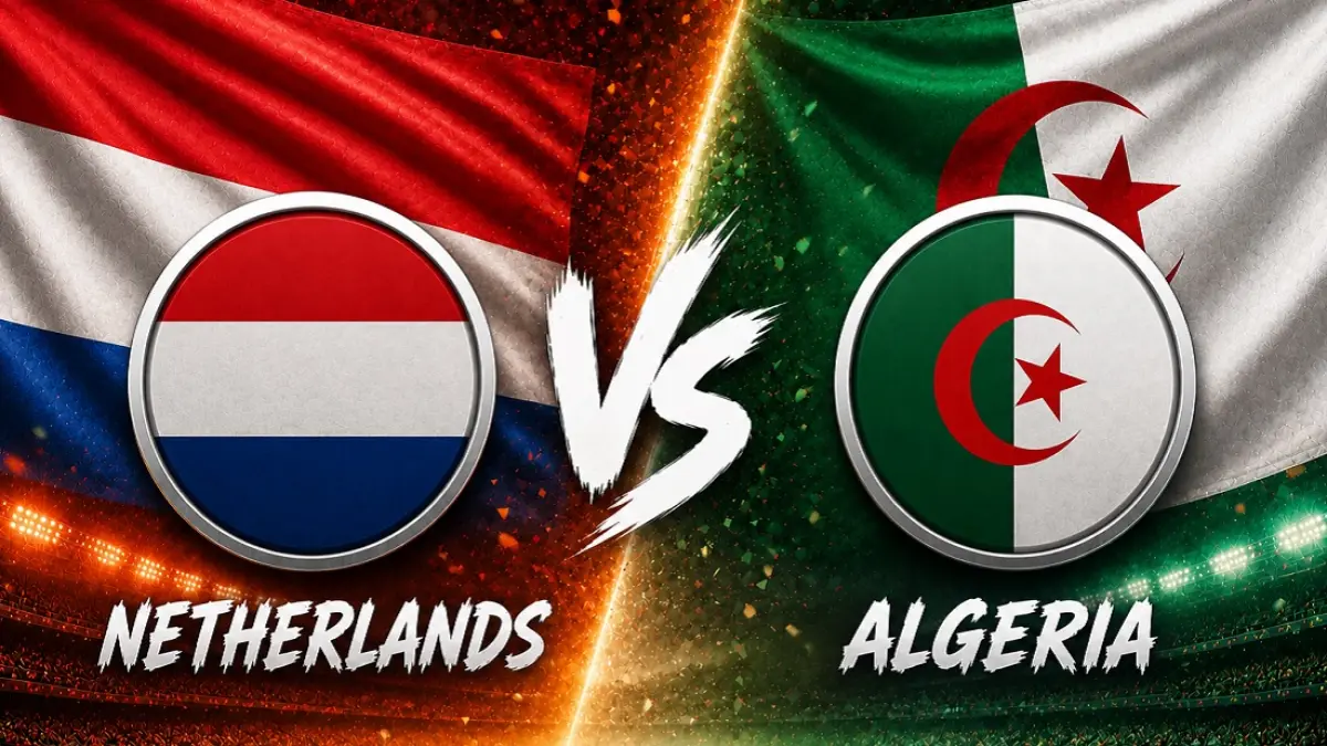 Timnas Belanda dan Timnas Aljaziar akan saling adu kekuatan di Stadion Feijenoord (De Kuip), Rotterdam dalam laga uji coba bertajuk FIFA Friendly Match 2026, Kamis (4/6/2026) dini hari WIB. (Sumber: sportpredicthub.com)