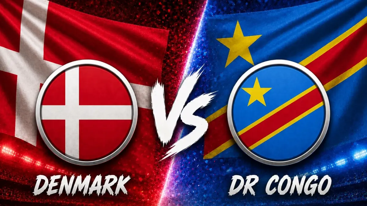 Timnas Denmark akan menjajal kekuatan RD Kongo di Stade Maurice Dufrasne, Liège dalam laga uji coba internasional bertajuk FIFA Friendly Match 2026, Kamis (4/6/2026) dini hari WIB. (Sumber: sportpredicthub.com)