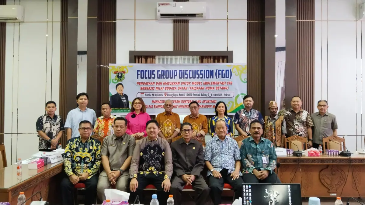 DPRD Kalteng bersama akademisi, Damang adat dan pemprov mengadakan FGD tentang CSR tambang di ruang rapat Komisi I DPRD Kalteng. Kamila/Kalteng Pos