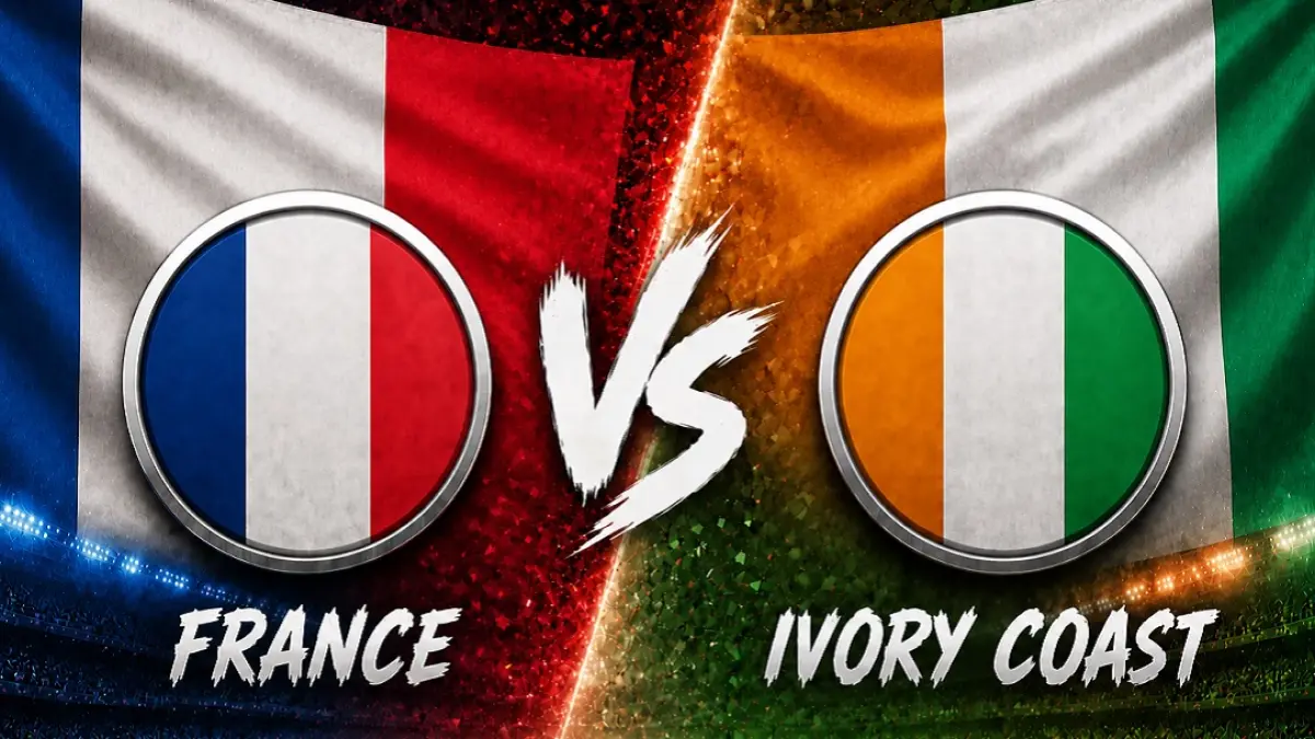 Timnas Prancis dan Timnas Pantai Gading akan saling menjajal kekuatan di Stade de la Beaujoire, Nantes dalam laga uji coba bertajuk FIFA Friendly Match 2026, Jumat (5/6/2026) dini hari WIB. (Sumber: sportpredicthub.com)