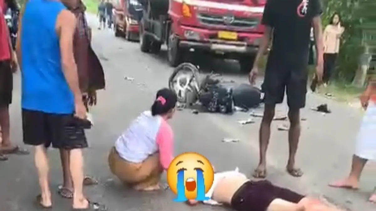 Korban kecelakaan nabrak petikemas.(Screenshoot)