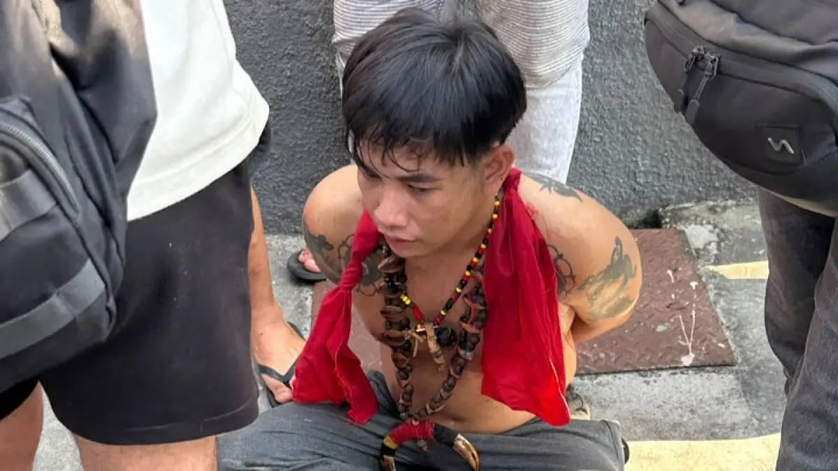RB, pelaku pembacokan di Jalan G Obos.(Warga)