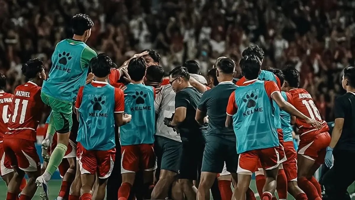 Tiga poin berhasil diamankan Timnas Indonesia U-19 usia menaklukkan pesaing mereka Timnas Vietnam U-19 dengan skort tipis 2-1 pada matchday terakhir penyisihan Grup A Piala AFF U-19 di Stadion Utama Sumatra Utara, Deli Serdang, Minggu (7/6/2026) malam. (Sumber: Instagram @timnasindonesia)  