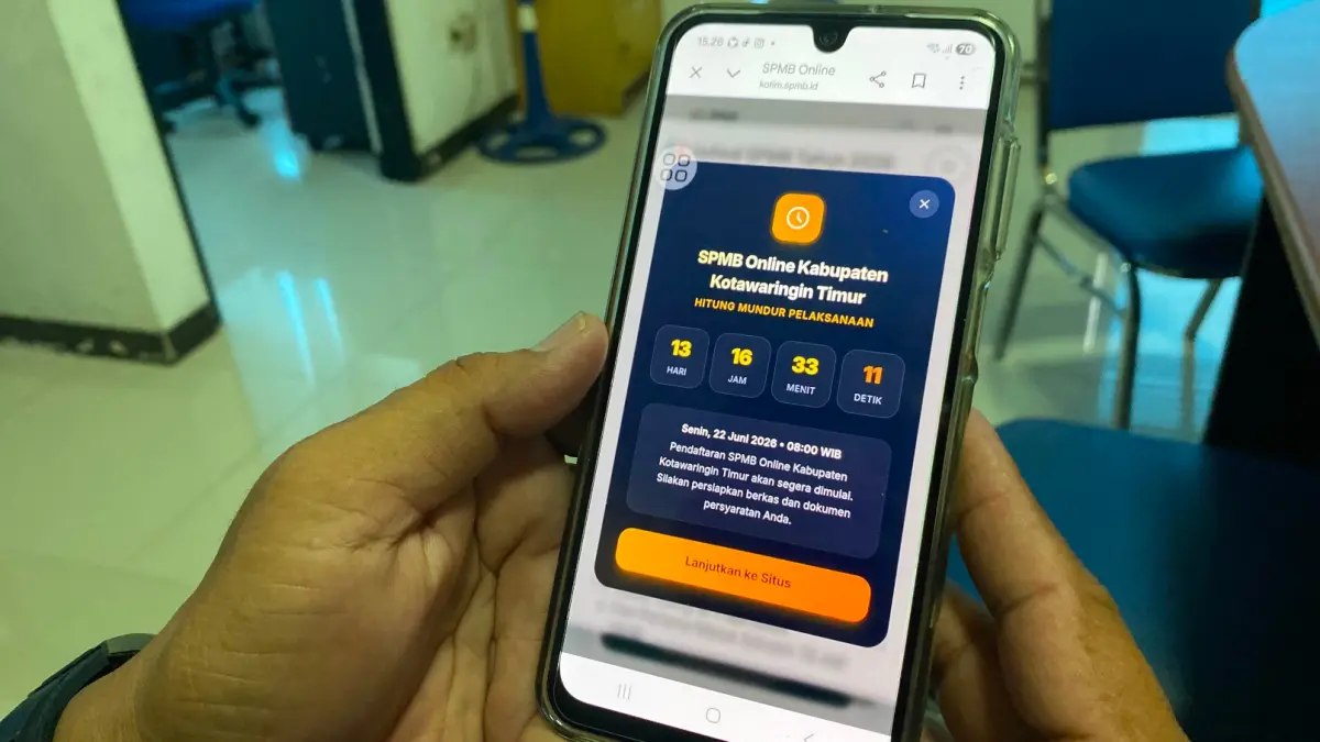 Jadwal SPMB di Kotim secara online. Miftah/kaltengpos.jawapos.com