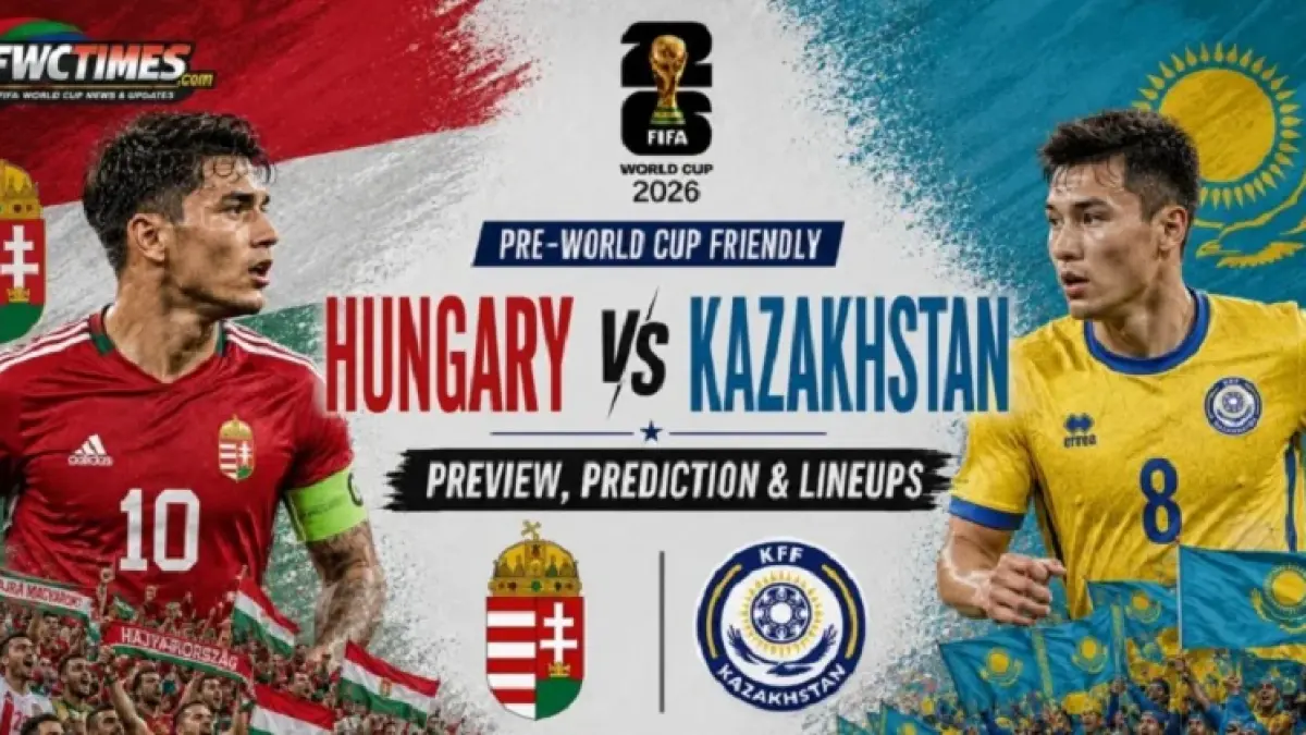 Timnas Hungaria bersiap menjajal kekuatan Kazakhstan di Turkistan Arena, Turkestan dalam laga uji coba bertajuk FIFA Friendly Match 2026, Rabu (10/6/2026) dini hari WIB. (Sumber: fwctimes.com) 