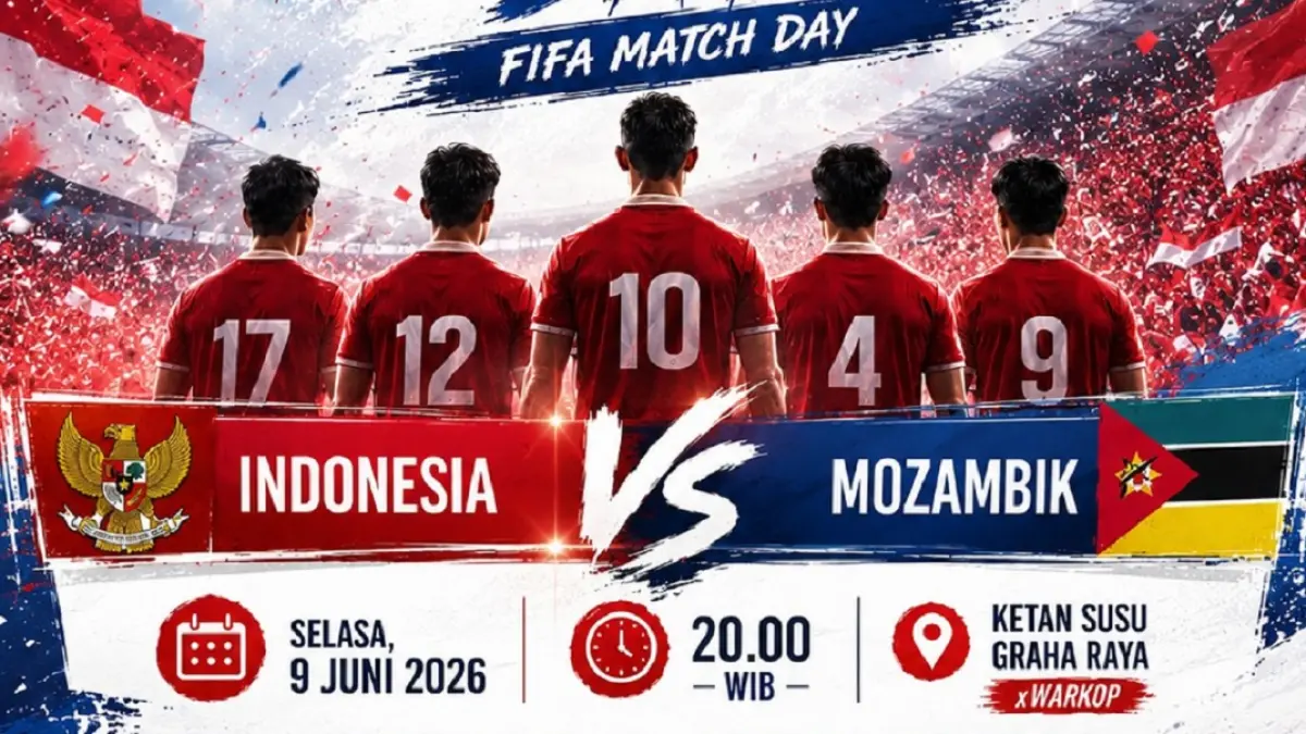 Timnas Indonesia akan menghadapi Mozambik di Stadion Gelora Bung Karno, Jakarta dalam laga uji coba bertajuk FIFA Friendly Match, Selasa (9/6/2026) malam WIB. (Sumber: Instagram @ketansusugraha) 