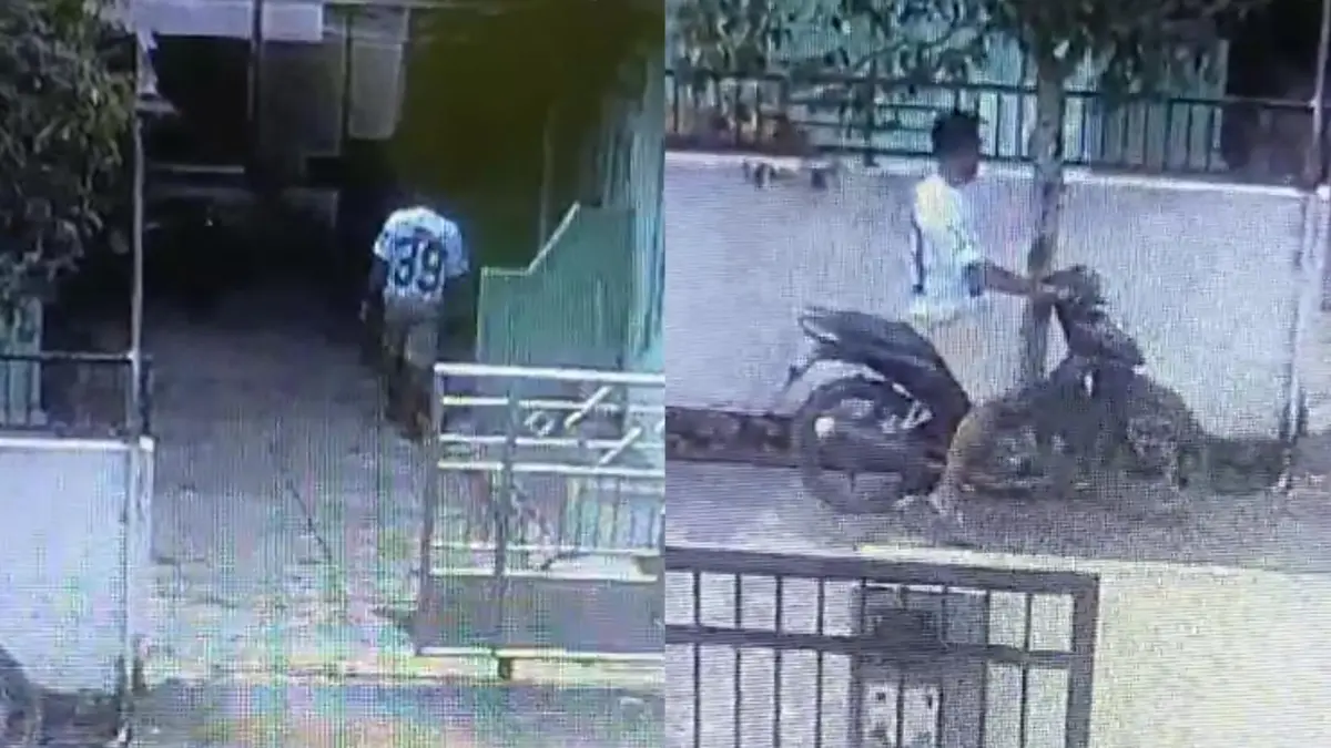 Aksi maling di kos yang ada di Baamang. Screenshoot