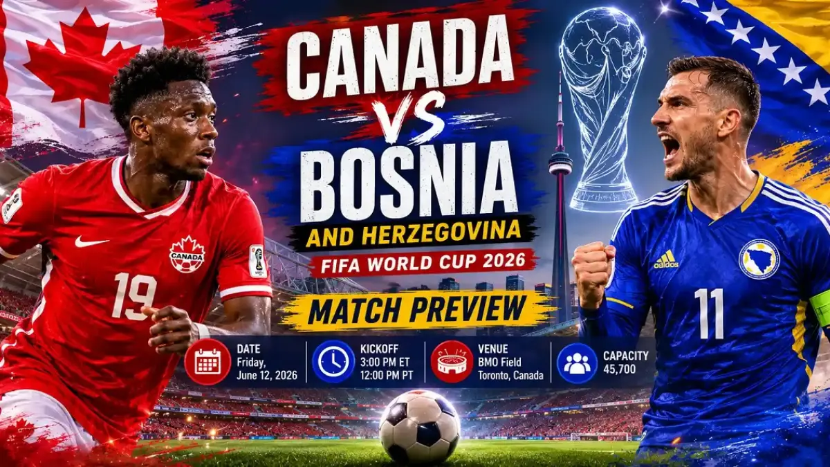 Timnas Kanada dan Bosnia dan Herzegovina akan saling menjajal kekuatan di Stadion BMO Field, Toronto pada matchday perdana penyisihan Grup B Piala Dunia 2026, Sabtu (13/6/2026) dini hari WIB. (Sumber: strikerreport.com)