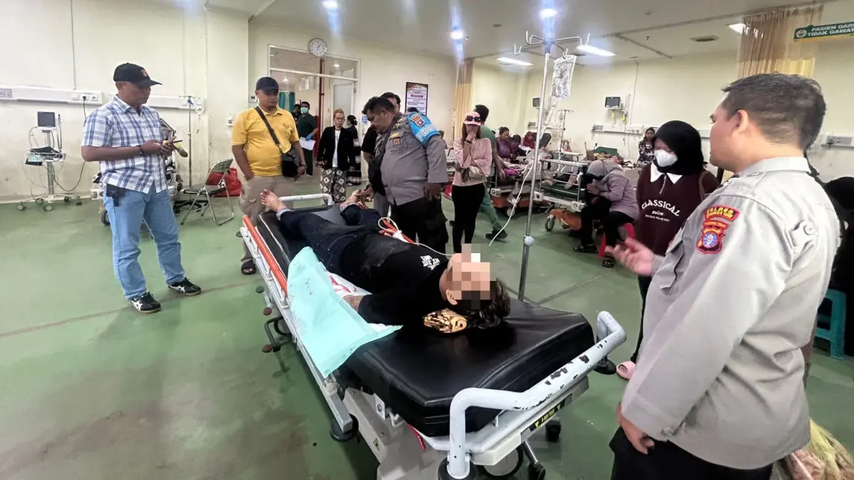 Kondisi korban saat berada di rumah sakit.(Humas)