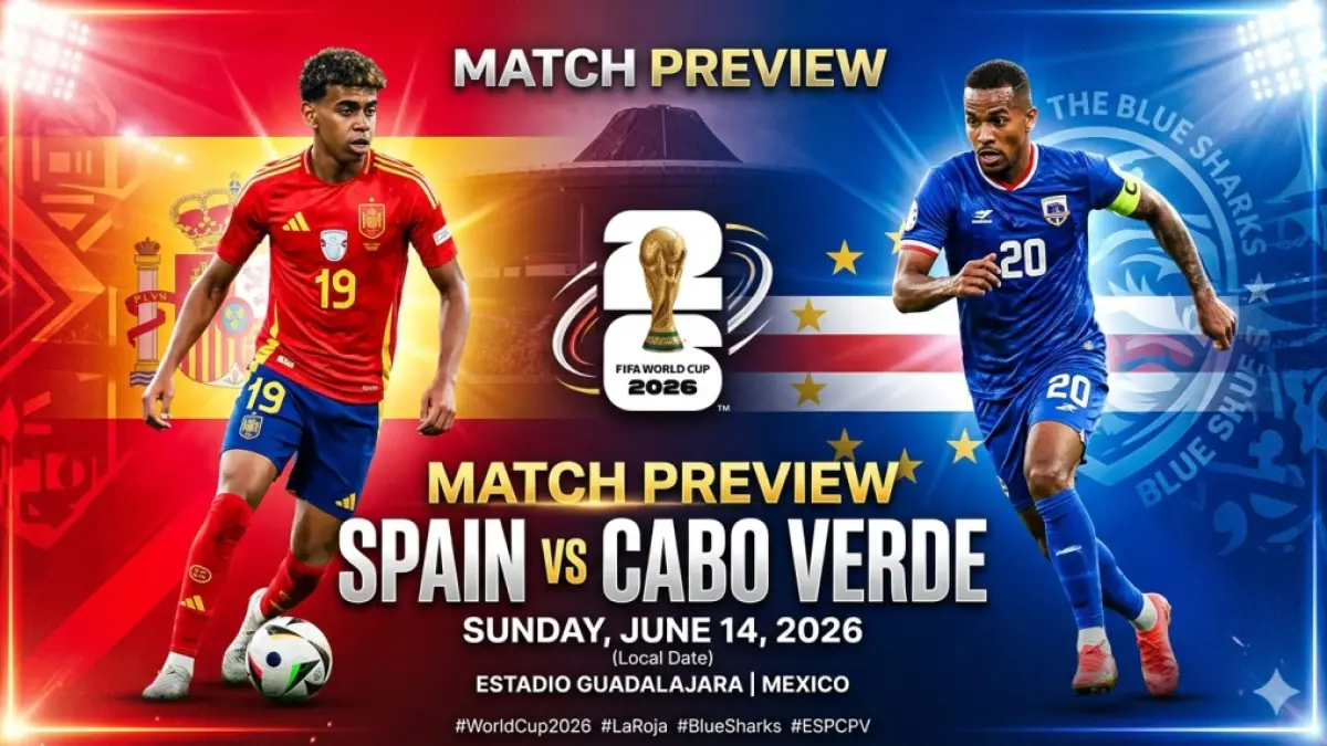 Timnas Spanyol bersiap menjajal kekuatan tim kuda hitam Cape Varde di Mercedes-Benz Stadium, Atlanta, Guadalupe pada matchday perdana penyisihan Grup H Piala Dunia 2026, Senin (15/6/2026) malam WIB. (Sumber: khaspress.com)