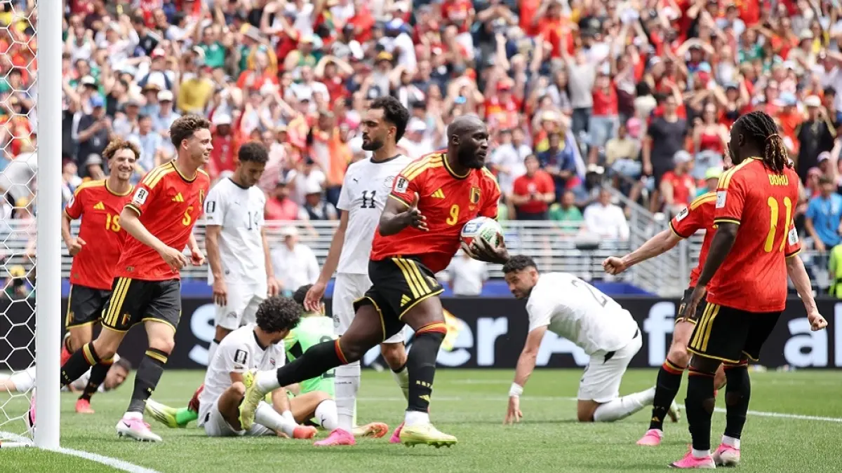 Matchday perdana penyisihan Grup G Piala Dunia 2026 antara Belgia dan Mesir berakhir dengan skor imbang 1-1 dalam laga yang berlangsung di Seattle, Selasa (16/6/2026) dini hari WIB. (Sumber: AFP pic)