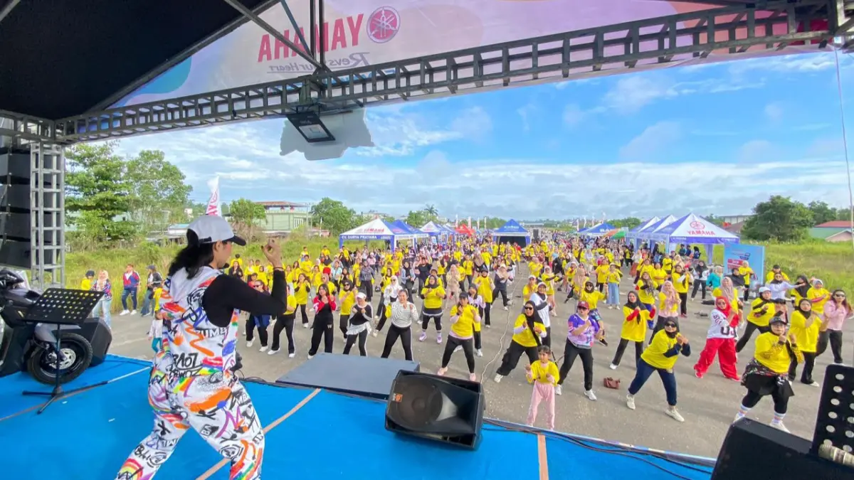 PT STSJ Yamaha menggebrak pengenalan varian baru motor Yamaha, yakni Gear Ultima, melalui even Karnaval Gear Ultima yang digelar di lapangan Ex Bandara Beringin Muara Teweh, 13 - 14 Juni 2026.(Yamaha)