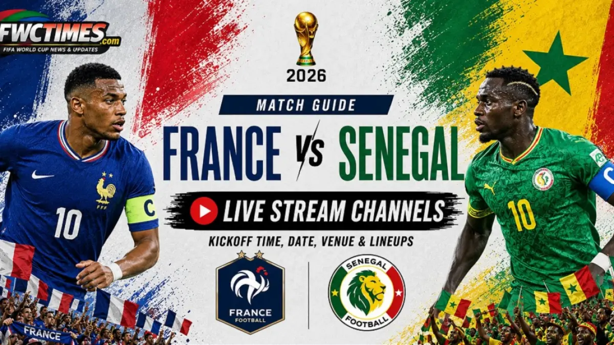 Timnas Prancis bersiap menjajal kekuatan Senegal di New Jersey Stadium pada matchday perdana penyisihan Grup I Piala Dunia 2026, Rabu (17/6/2026) dini hari WIB. (Sumber: fwctimes.com)