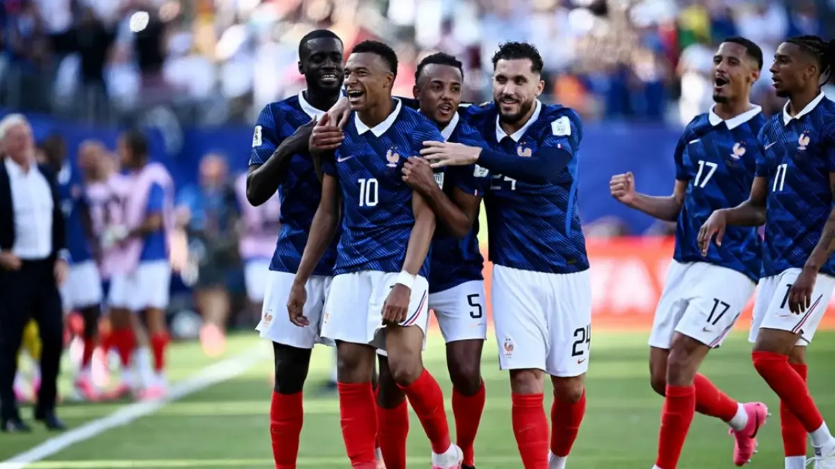 Timnas Prancis berhasil mengamankan tiga poin usai menang 3-1 atas Senegal pada laga perdana penyisihan Grup I Piala Dunia FIFA 2026 di Stadion MetLife, Rabu (17/6) dini hari WIB. Kylian Mbappe sukses mencetak brace di laga tersebut. (Sumber: Reuters Photo)