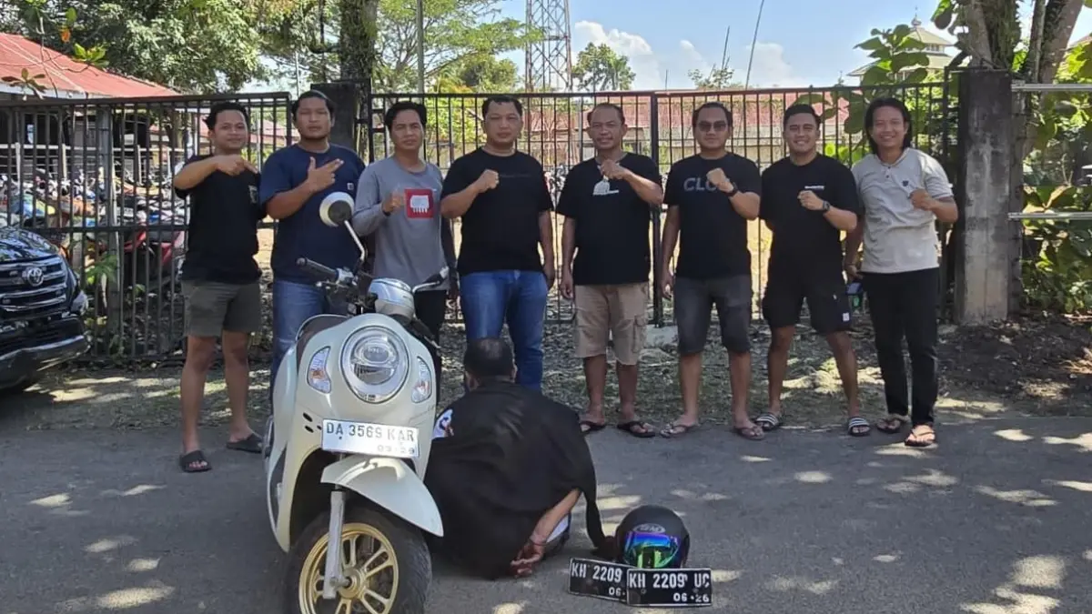 Pelaku pencurian motor i Hotel Roos Kapuas ditangkap.(Humas)