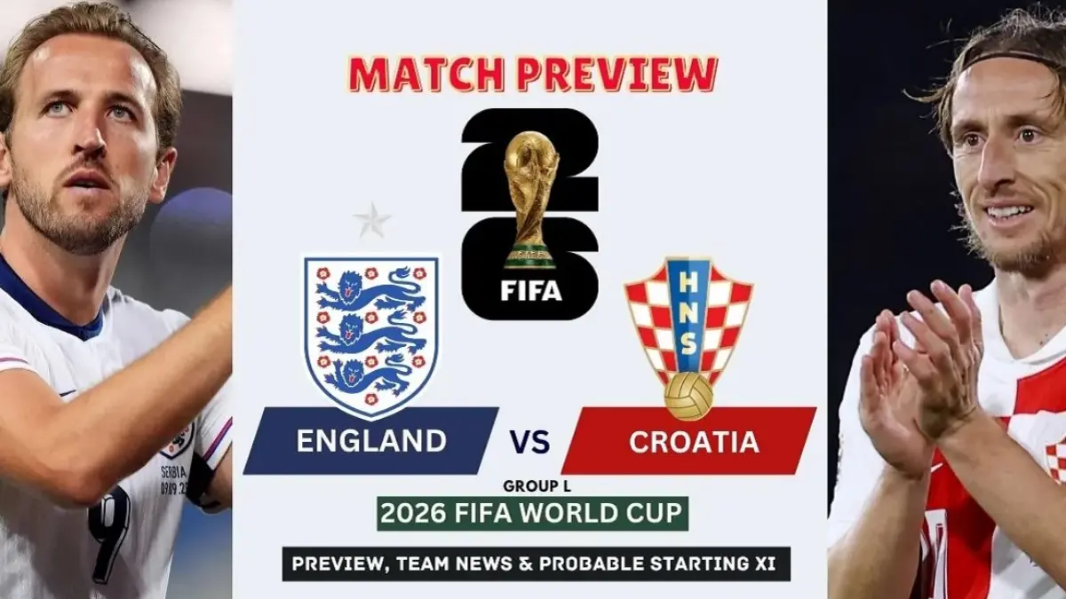 Timnas Inggris dan Kroasia akan beradu taktik dan kekuatan di Dallas Stadium, Texas pada matchday perdana penyisihan Grup L Piala Dunia FIFA 2026, Kamis (18/6/2026) dini hari WIB. (Sumber: fifaworldcupnews.com)