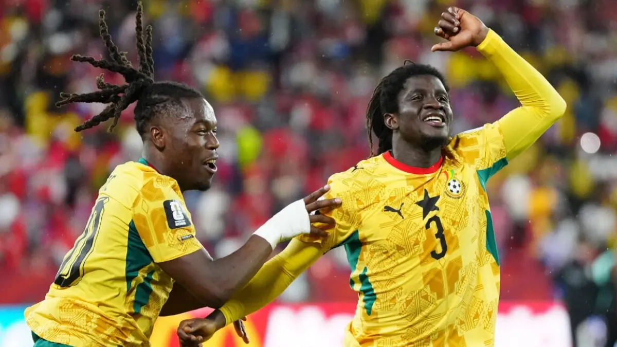 Timnas Ghana berhasil mendapatkan poin sempurna dalam laga sengit menghadapi Panama pada matchday perdana penyisihan Grup L Piala Dunia FIFA 2026 yang berlangsun di BMO Field, Toronto, Kanada, Kamis (18/6) pagi WIB. The Black Stars menang berkat gol semata wayang Caleb Yirenkyi. (Sumber: Frank Gunn/The Canadian Press via AP)
