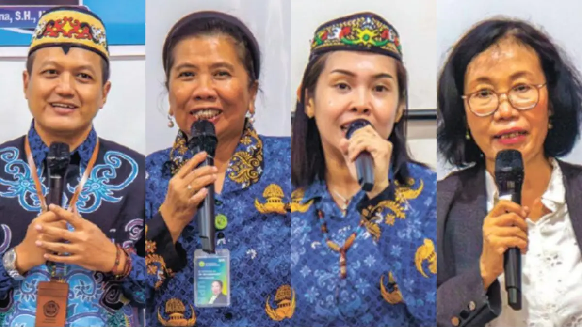 Empat calon rektor sampaikan visi misi.(Arief Prathama/Kalteng Pos)
