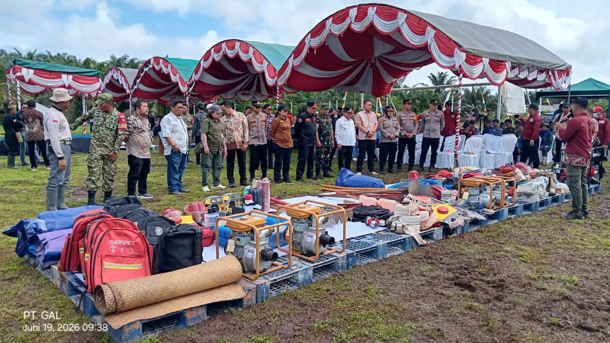 Apel pencegahan karhutla oleh PT GAL, PT UAI dan Pemkab Kapuas.(Humas)
