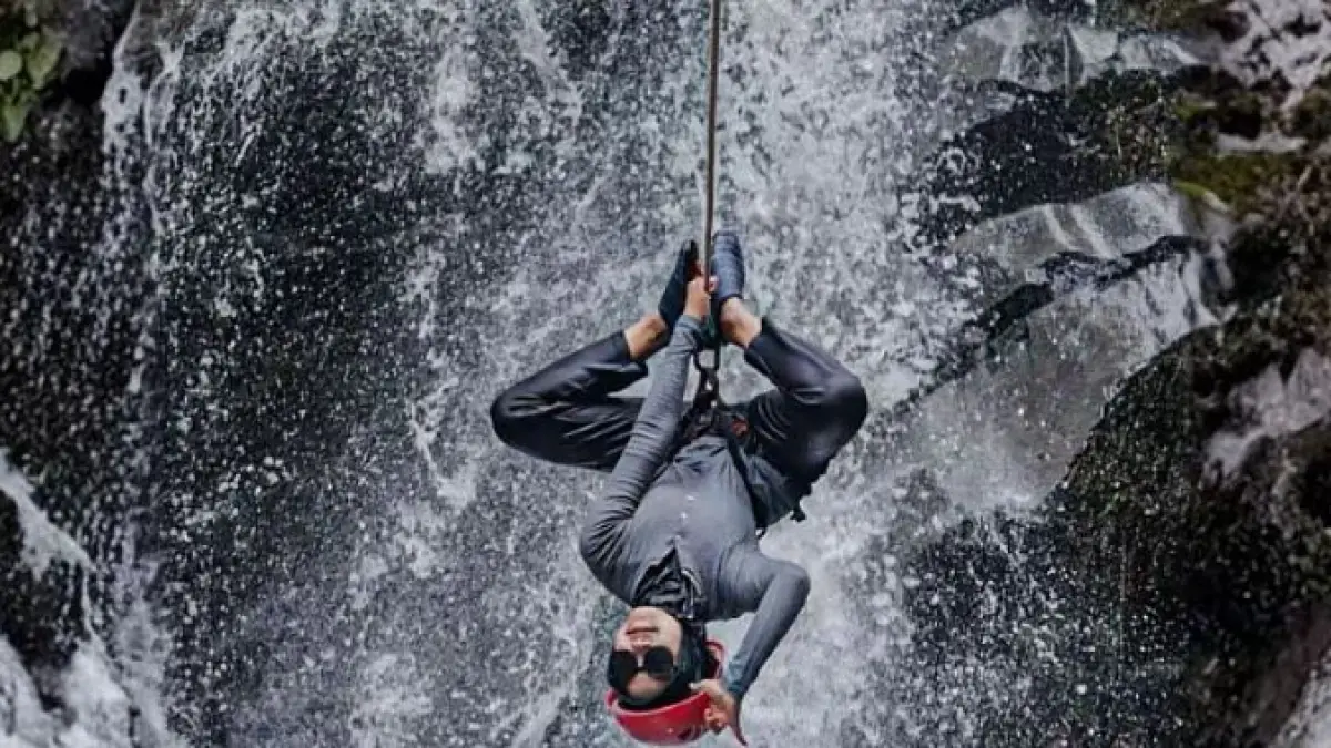 Coban Putri, wisata alam yang menantang.(TikTok/outboundseru.idn)