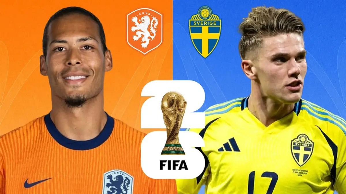 Timnas Belanda akan menghadapi Swedia di Stadion NRG, Houston, Amerika Serikat pada matchday kedua penyisihan Grup F Piala Dunia FIFA 2026, Minggu (21/6/2026) dini hari WIB. (Sumber: khelnow.com)