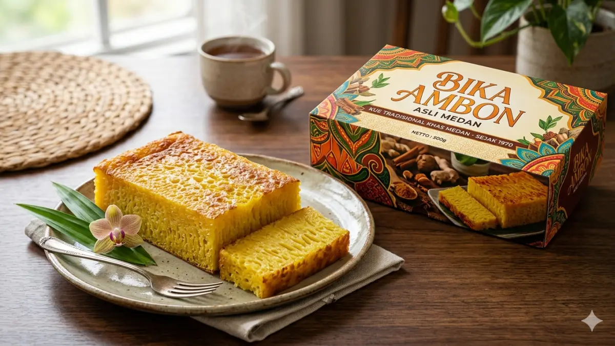 Kue Bika Ambon. Gemini AI