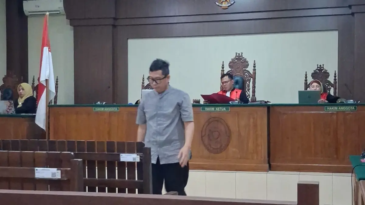 Ahyanul Mijahidin saat sidang di Pengadilan Tipikor Palangka Raya.(Agus Pramono/kaltengpos.jawapos.com)
