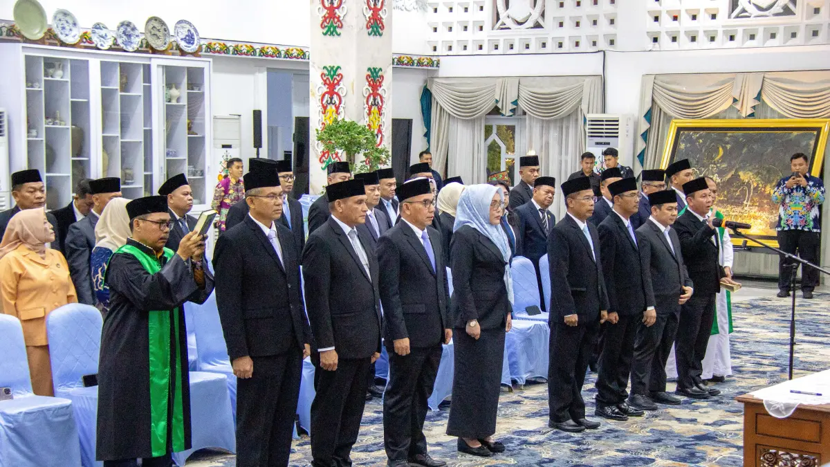 Gubernur Agustiar Sabran resuffle pejabat tinggi Pemprov Kalteng.(Rifqi/Kalteng Pos)