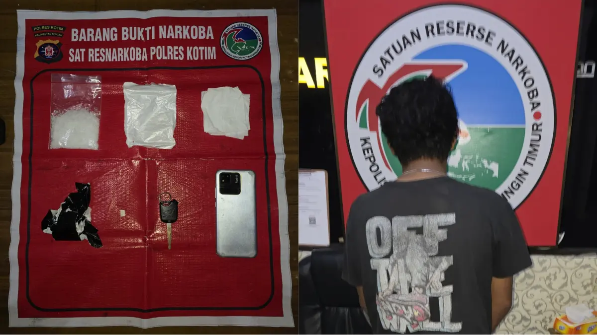 Pelaku dan barang bukti.(Humas)