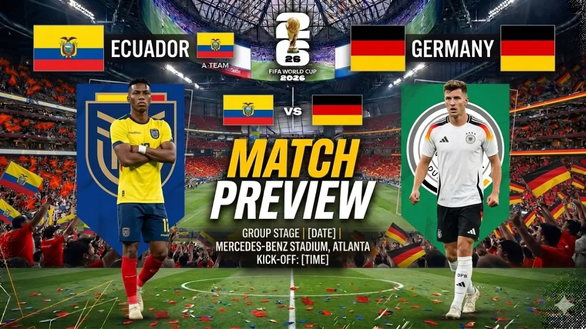 Timnas Ekuador dan Jerman akan saling beradu kekuatan dan taktik di MetLife Stadium, East Rutherford pada matchday pamungkas penyisihan Grup E Piala Dunia FIFA 2026, Jumat (26/6/2026) dini hari WIB. (Sumber: khaspress.com) 