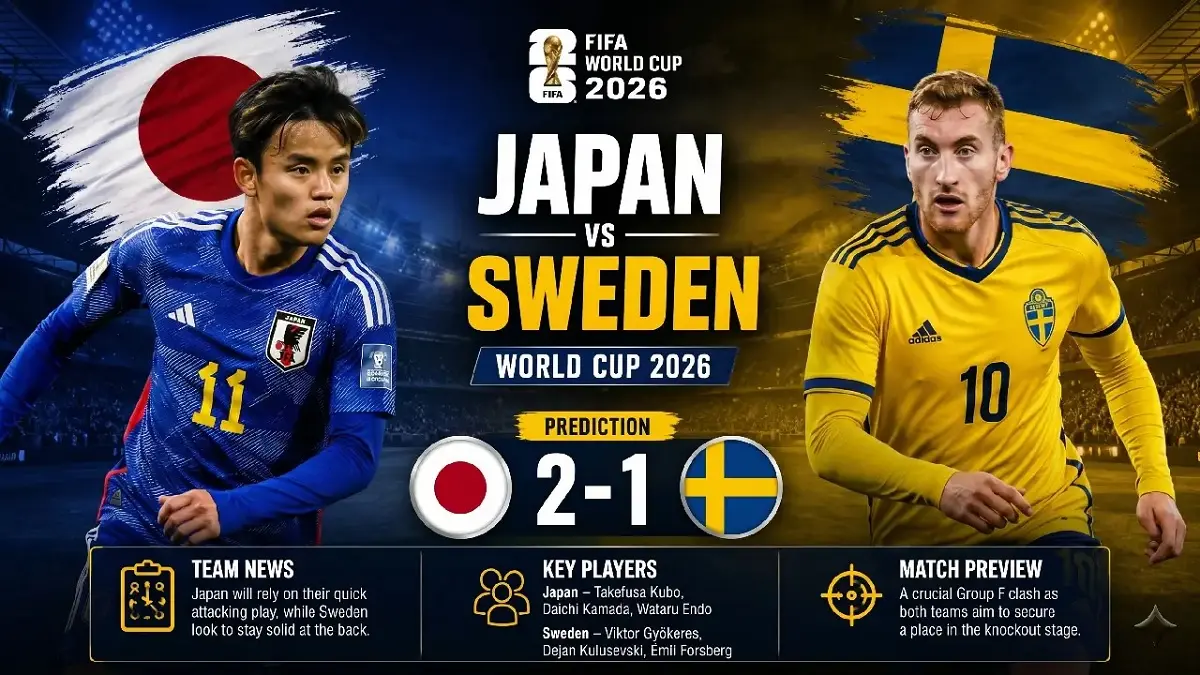 Timnas Jepang bersiap menjajal kekuatan wakil Eropa Swedia di Dallas Stadium, Arlington, Texas pada matchday ketiga penyisihan Grup F Piala Dunia FIFA 2026, Jumat (26/6/2026) pagi WIB. (Sumber: texora.blog)