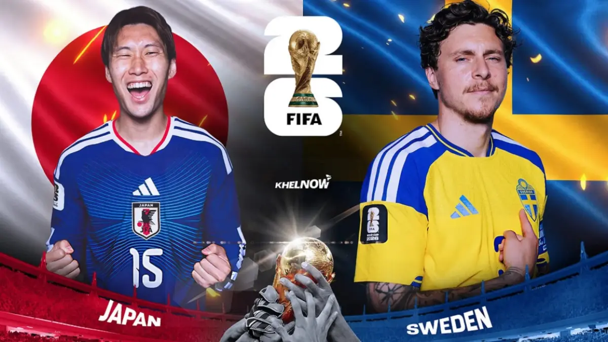 Timnas Jepang dijadwalkan menghadapi Swedia di Dallas Stadium, Arlington, Texas pada matchday ketiga penyisihan Grup F Piala Dunia FIFA 2026, Jumat (26/6/2026) pagi WIB. (Sumber: khelnow.com)