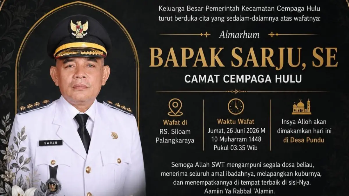 Sarju Camat Cempaga Hulu meninggal dunia.